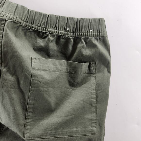 Uniqlo Cotton Pull On Relaxed Ankle Pants Tapered Leg Mens Large Green - Picture 4 of 12